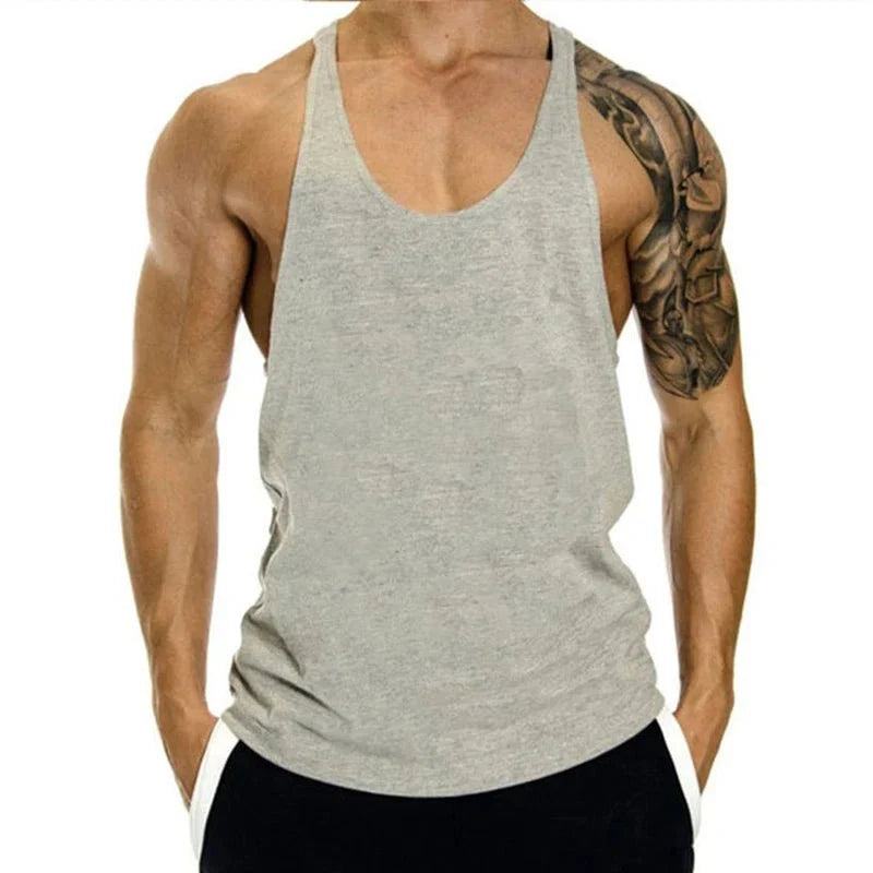 Men's Cotton Tank Top – Bodybuilding Vest, Sleeveless