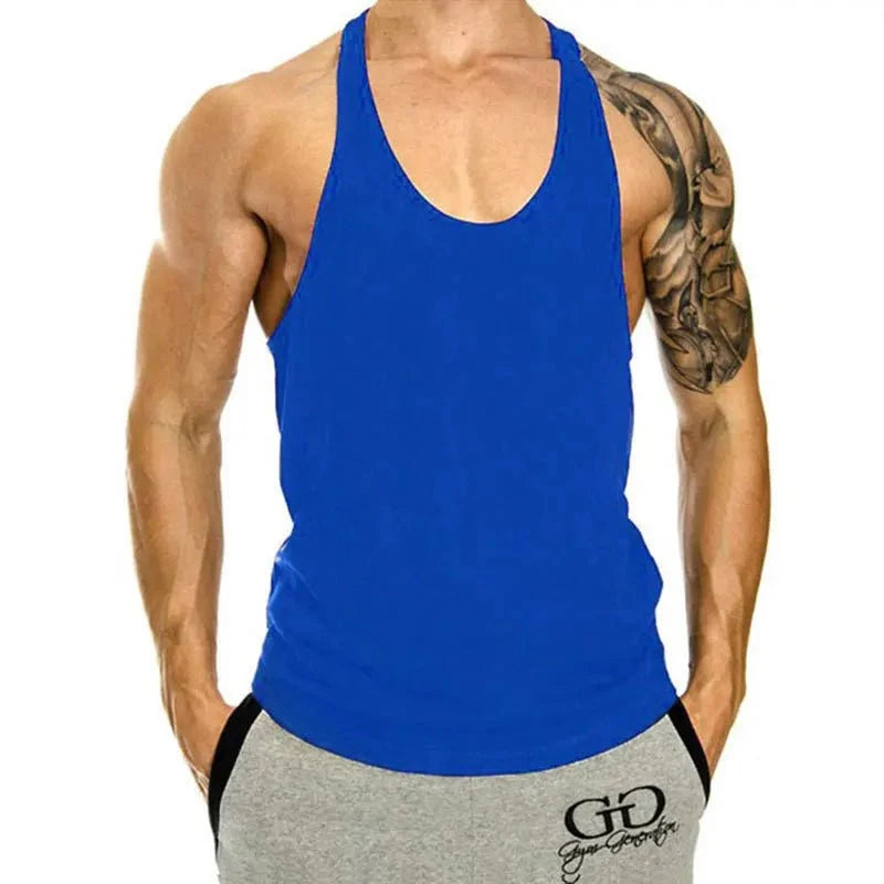 Men's Cotton Tank Top – Bodybuilding Vest, Sleeveless