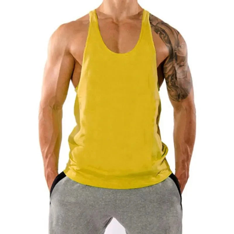 Men's Cotton Tank Top – Bodybuilding Vest, Sleeveless