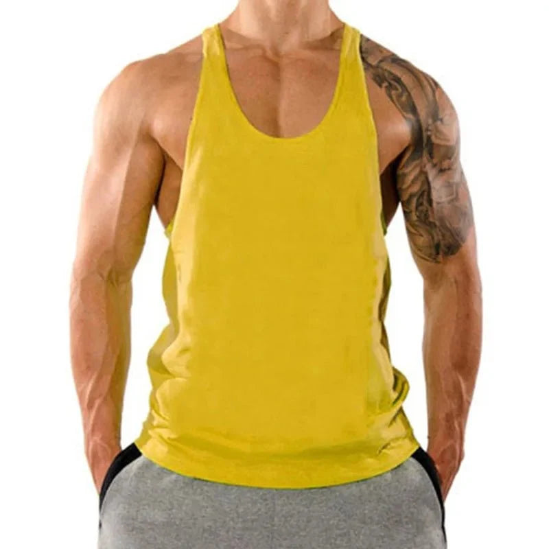 Men's Cotton Tank Top – Bodybuilding Vest, Sleeveless