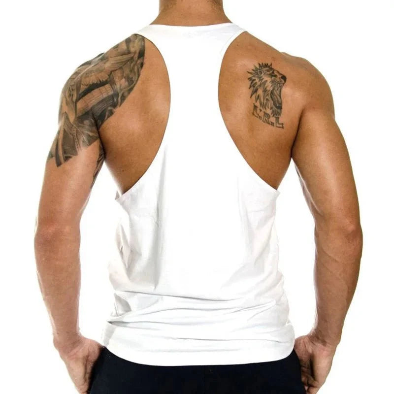 Men's Cotton Tank Top – Bodybuilding Vest, Sleeveless