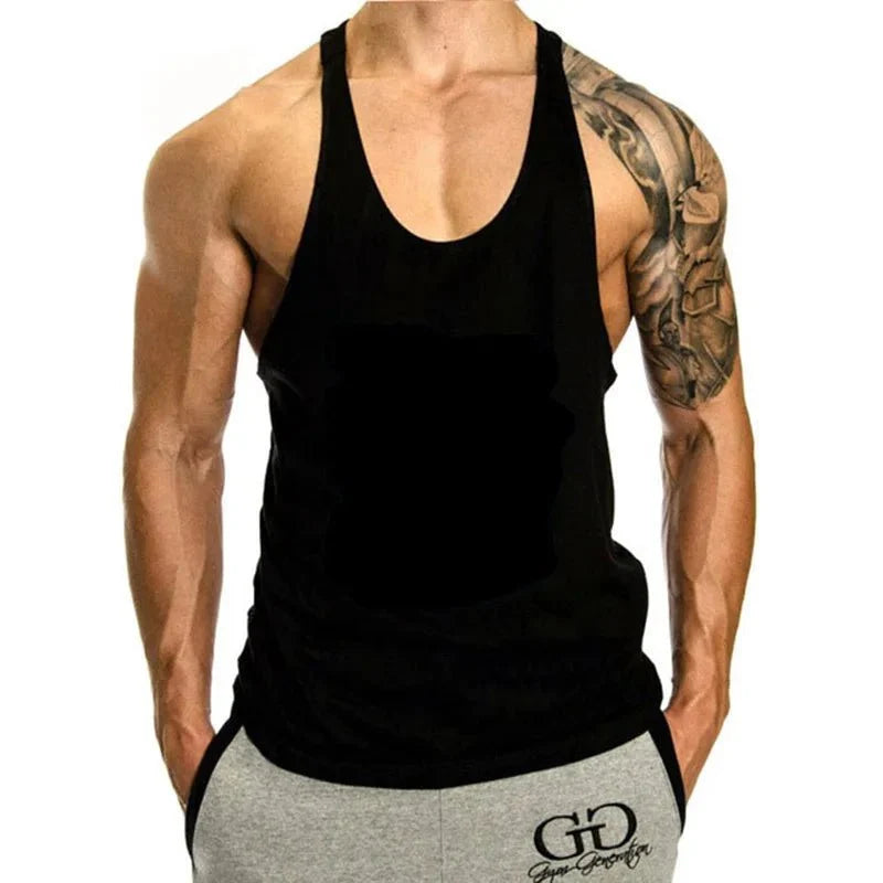Men's Cotton Tank Top – Bodybuilding Vest, Sleeveless
