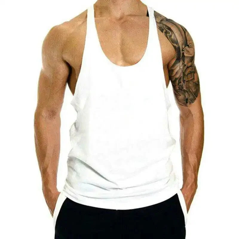Men's Cotton Tank Top – Bodybuilding Vest, Sleeveless