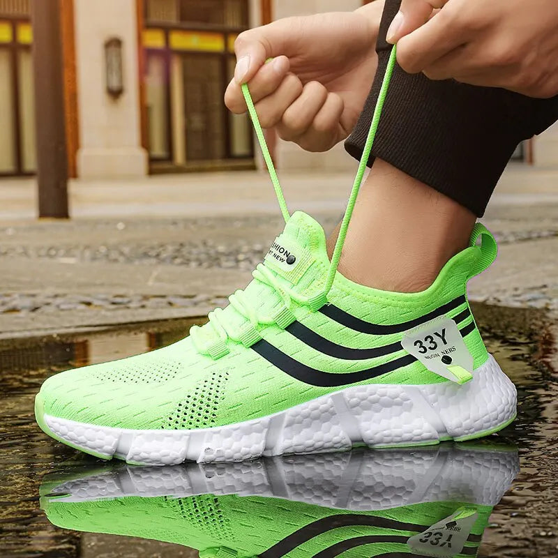 Men's Mesh Running Sneakers - Breathable & Lightweight