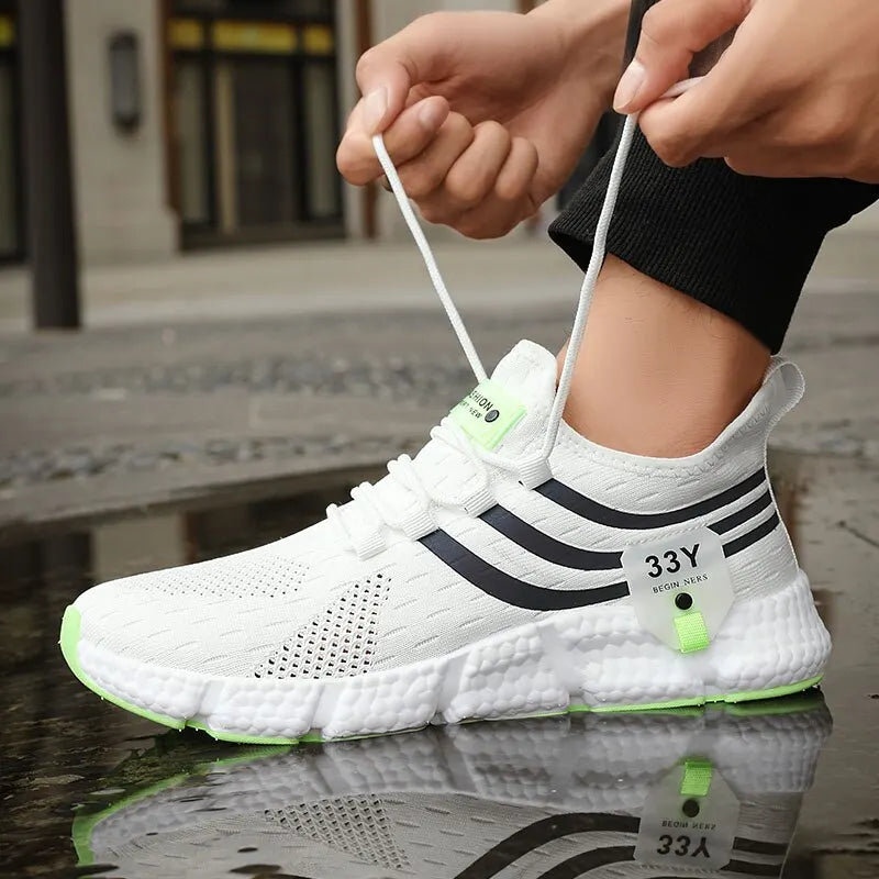 Men's Mesh Running Sneakers - Breathable & Lightweight